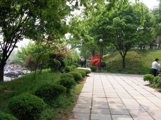 苑西公園（ウォンソコンウォン）内の様子